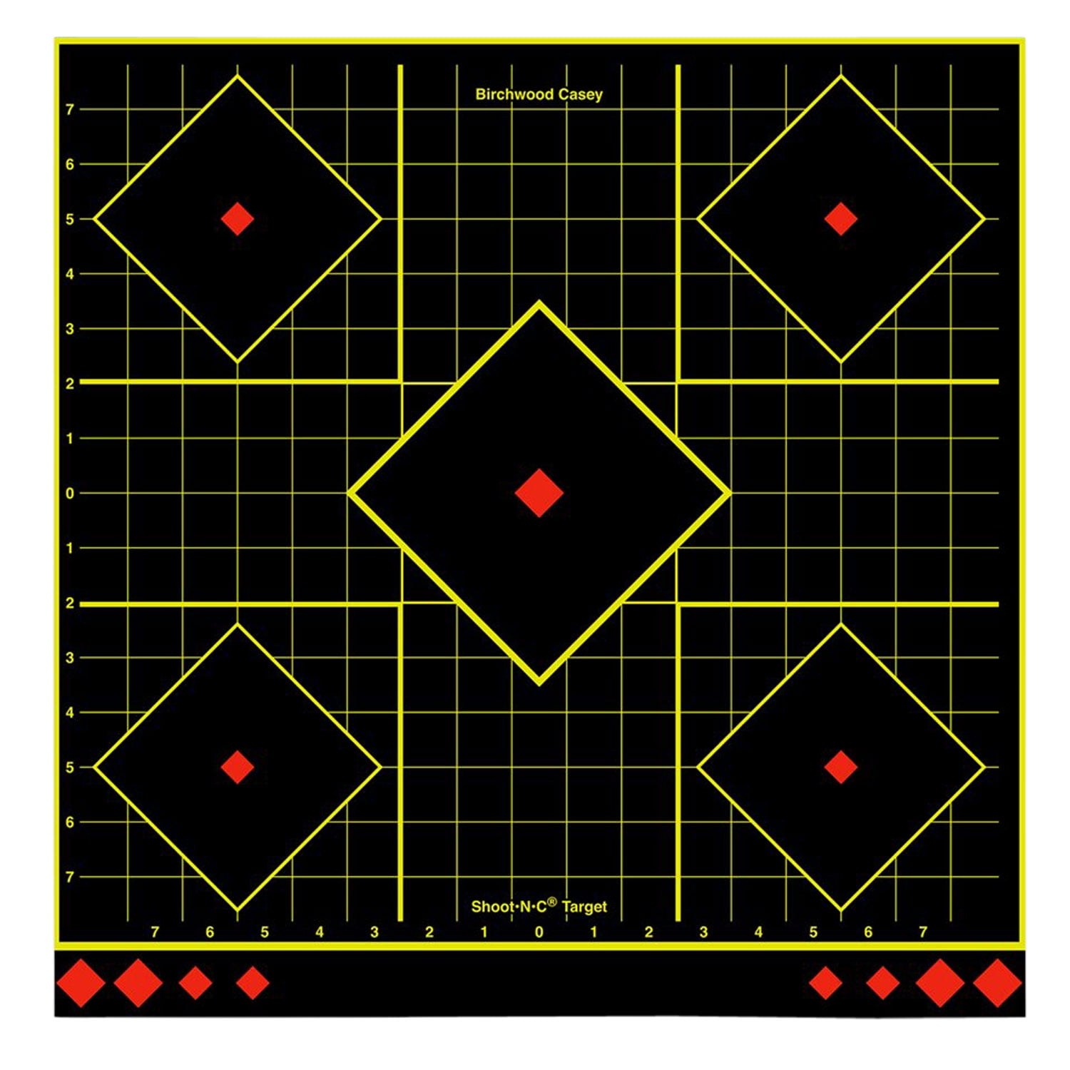 Birchwood Casey 34175 Shoot-N-C Sight-In 17.75" Self-Adhesive 5-Diamond Target 5 Pack Black
