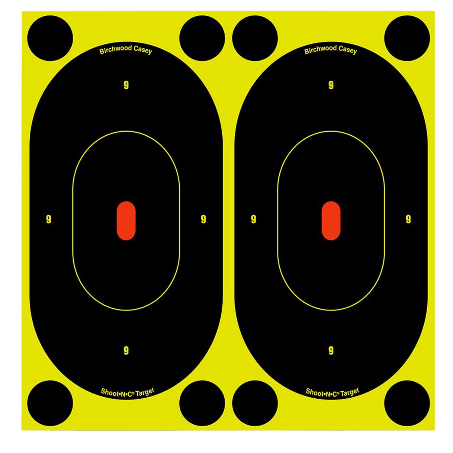 Birchwood Casey 34750 Shoot-N-C Silhouette 7" Self-Adhesive Target 60 Pack Black