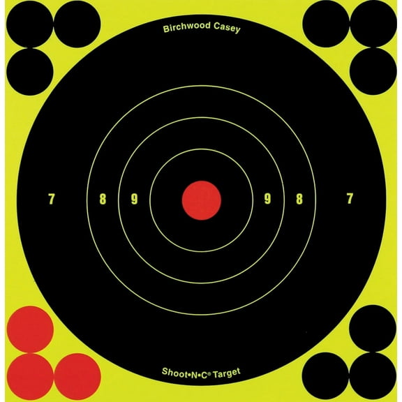 Birchwood Casey 6in. Shoot N C Adhesive Targets, 10 Pack, 2.4oz