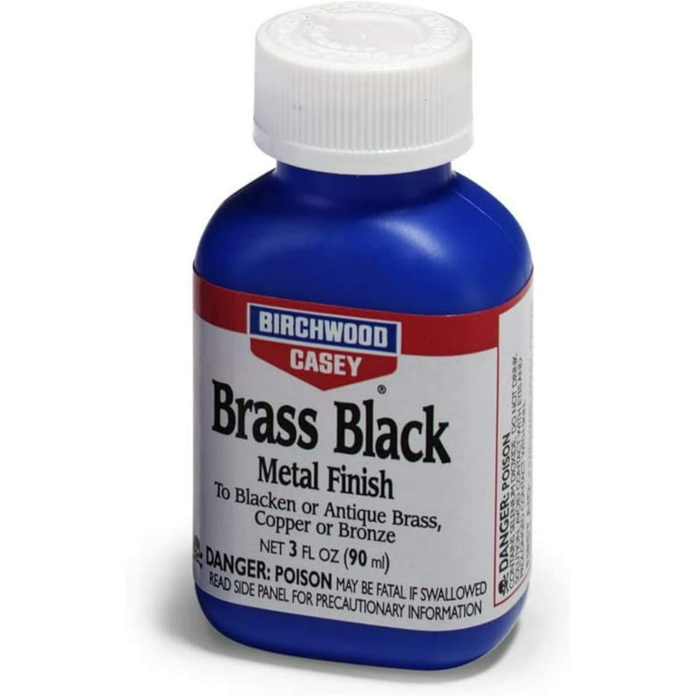 Birchwood Casey Brass Black Metal Touch up Finish, 3oz, for Use with  Copper, Brass or Bronze in the Workshop, Home and Hobby. Suitable for  Firearms. 