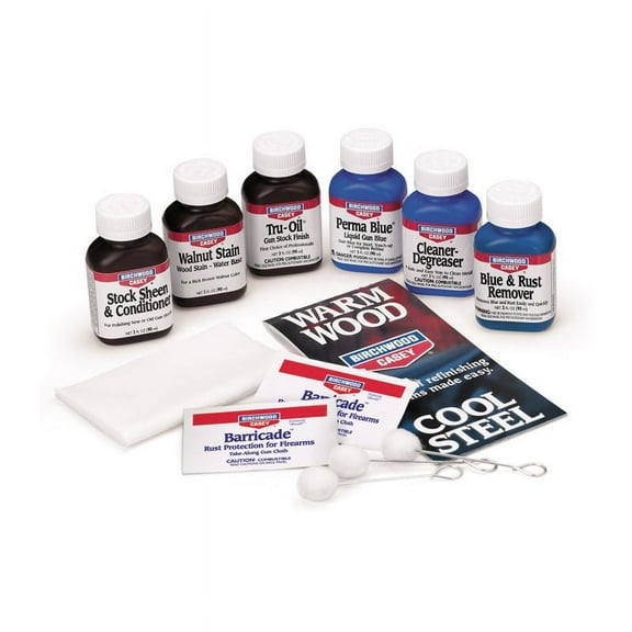 Birchwood Casey Deluxe Perma Blue and Tru Oil Complete Finishing Kit, Multicolor