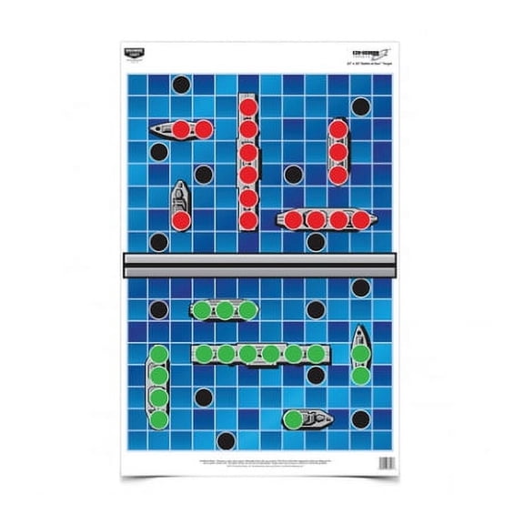 Birchwood Casey Battle At Sea Eze-Scorer Paper Game Target 23x35 Inch 100 Per Ca