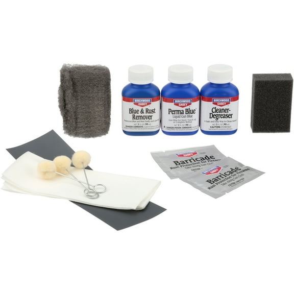 Birchwood Casey Perma Blue Liquid Gun Blue Finishing All-Inclusive Easy-to-Use Kit for Gun Cleaning, Maintenance and Preservation