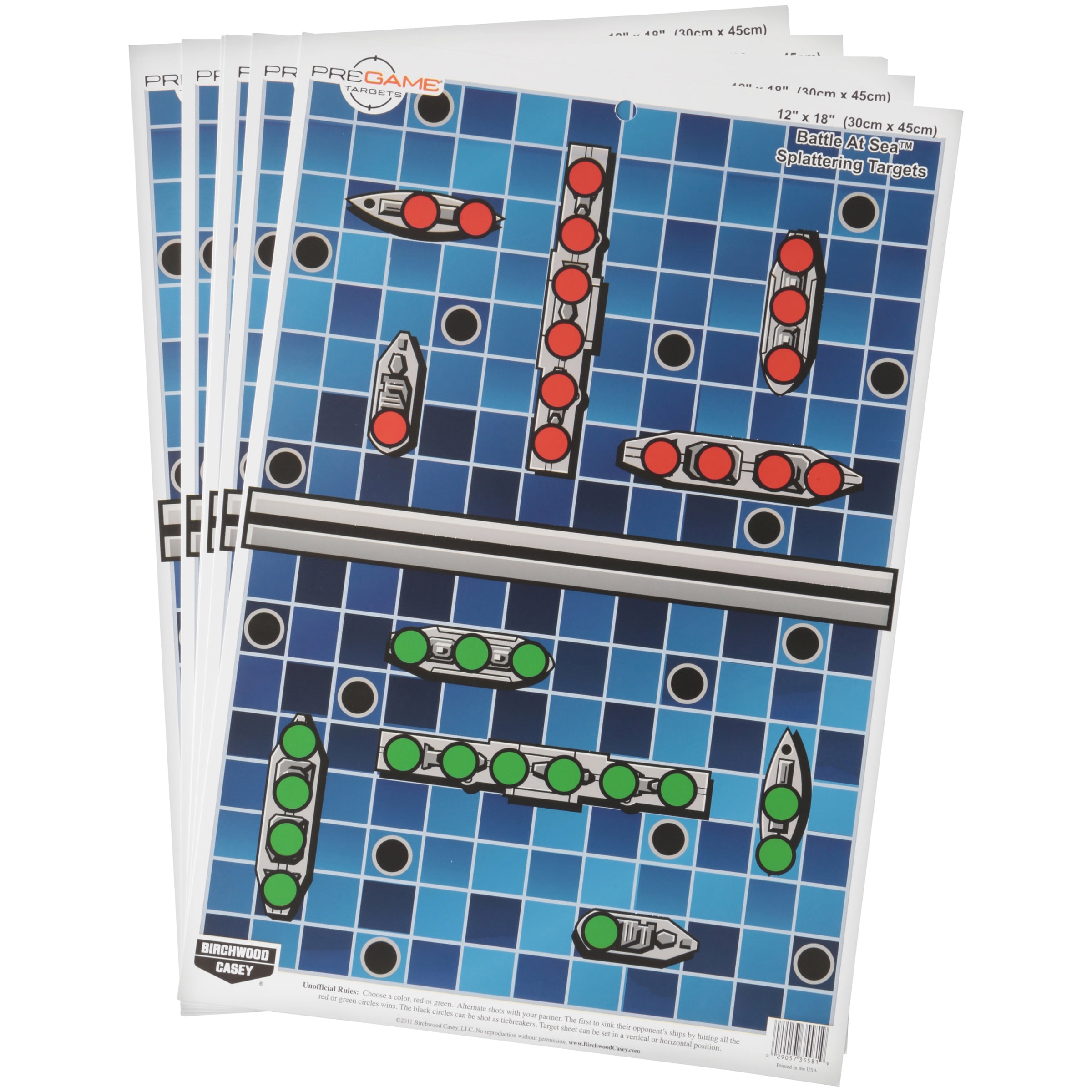 Birchwood Casey Pregame Battle at Sea 12x18 Shooting Target 8pk