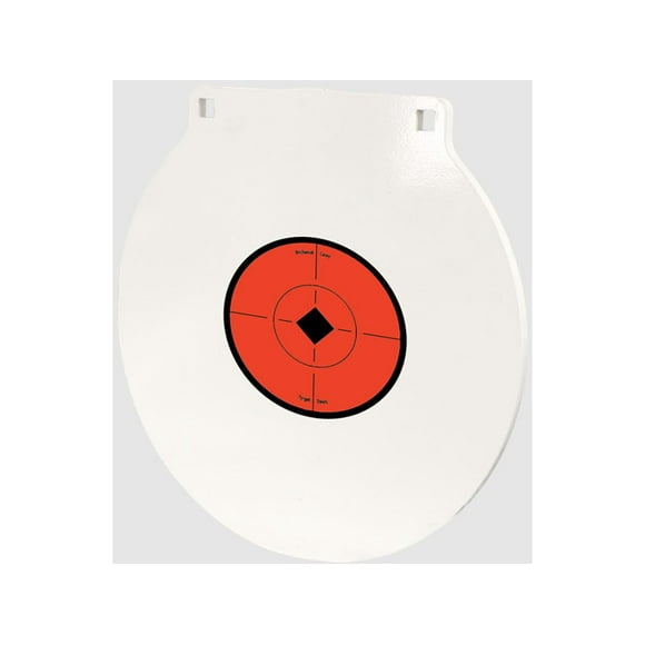 Birchwood Casey RND10 NM500 Steel 10" Black/White/Red Hanging Range Target