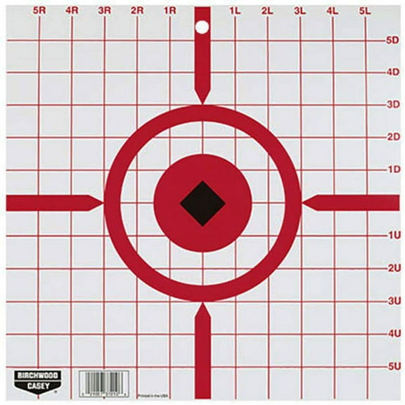Birchwood Casey Rigid 12" High-Contrast Corrugated Paper Shooting Targets for Short or Long Range Target Use - 10 Targets
