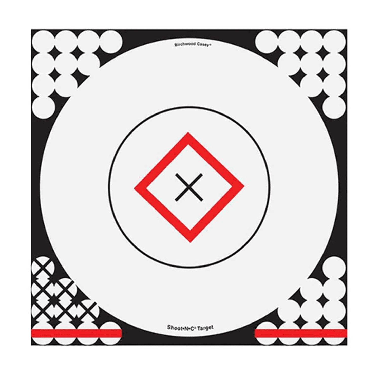 Birchwood Casey Shoot-N-C 17.75 in White and Black 5 Targets 200 Pasters