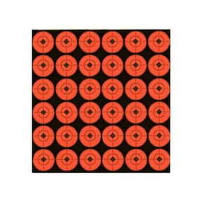 Birchwood Casey Target Spots Orange Bright High-Contrast Self-Adhesive Bull's Eyes Paper Shooting Targets