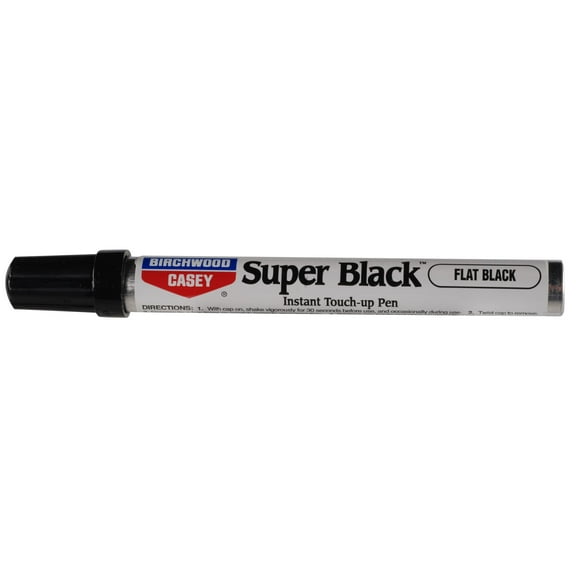 Birchwood Casey Long-Lasting Fast-Drying Super Black Touch-Up Pen for Deep Scratches and Worn Areas, FLAT BLACK, 0.33 OUNCE