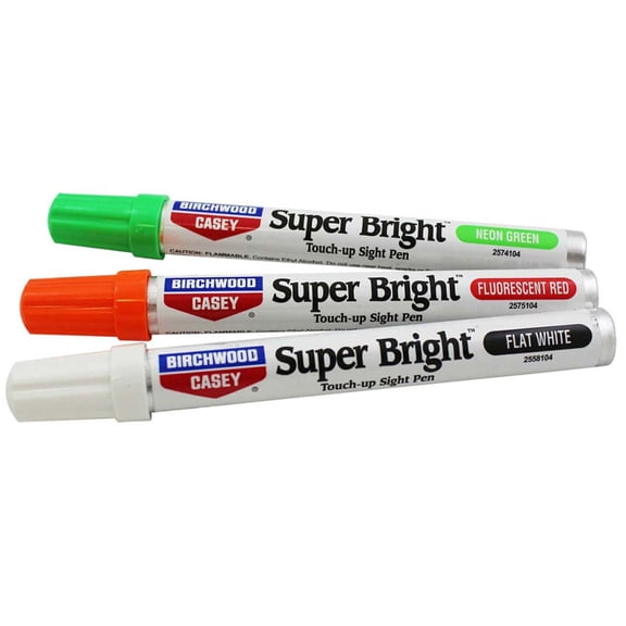 Birchwood Casey Super Bright Pen Kit, Chisel Point, 0.5 mm, Assorted Colors Ink, 3 Count