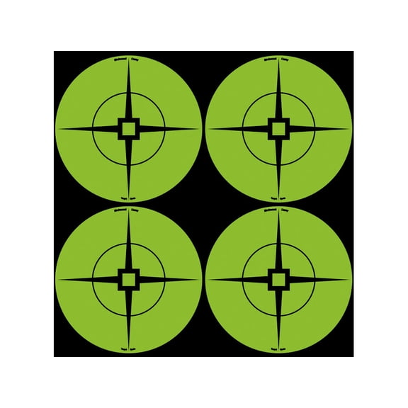 Birchwood Casey Target Spots 3" Self-Adhesive High-Contrast Atomic Green Paper Shooting Targets for Gun Practice - 40 Targets