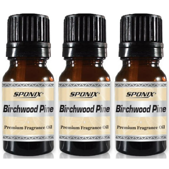 Birchwood Pine Fragrance Oil 10 ml / 0.33 oz | 100% Pure by Sponix Made in USA Pack of 3