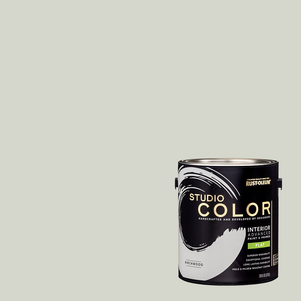 Birchwood, Rust-Oleum Studio Color Interior Paint + Primer, Flat Finish, Gallon
