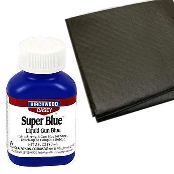 Birchwood Super Blue Liquid Metal Bluing with Two Absorbent Pads