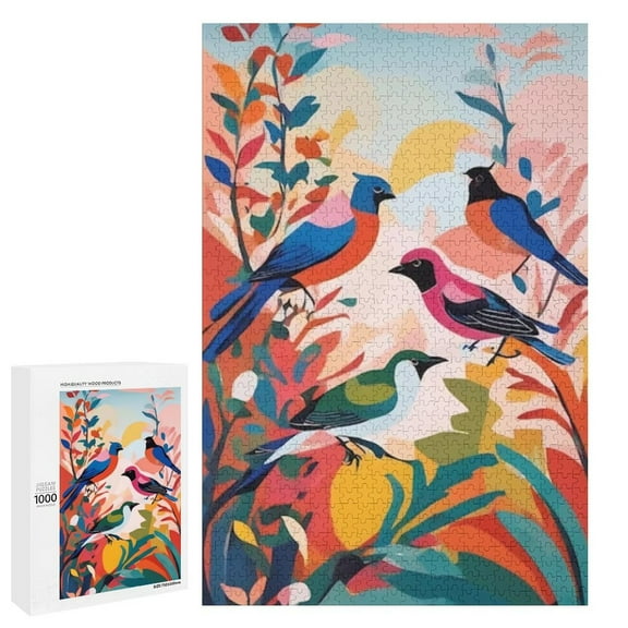 Bird 1000 Piece Puzzle, Fun & Challenging Jigsaw for Adults and Families, Great for Birthday Parties and Family Entertainment