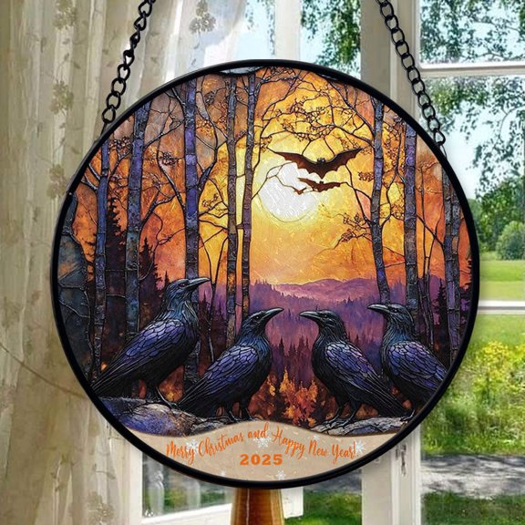 Bird 13 Stained Glass Suncatcher Ornament, Holiday Tree Ornament, Gift for Mom, Love Day Home Decor, Festival Gift Ornament, Keepsake 2025