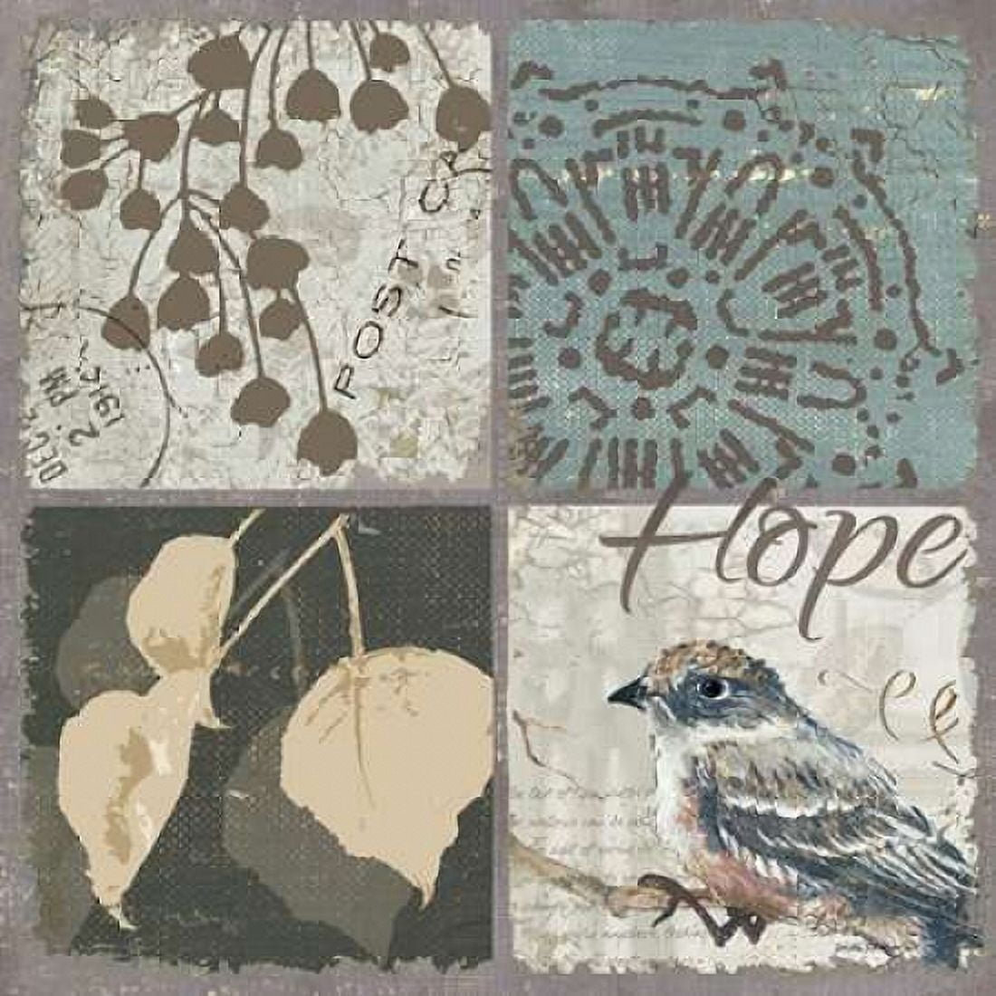 Bird 4 Patch IV Canvas Art - Anita Phillips (24 x 24)