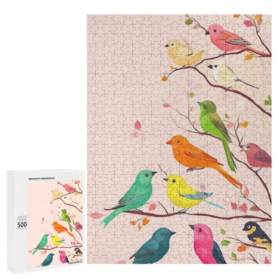 Bird 500 Piece Puzzle for Adults and Families, Fun and Challenging Activity, Enjoy During Game Nights and Family Time