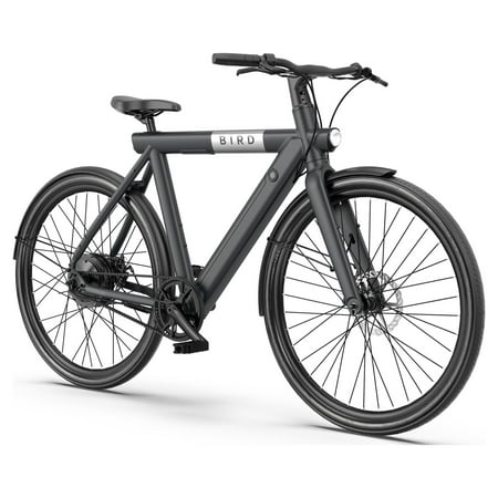 Bird A-Frame eBike | 500 Watt, App Control, LCD Dash Display | Alloy Frame, Belt Drive, Removable Battery, 28” Kenda Wheels, Integrated lights | 50 Mile Range, 20 MPH Max Speed | Stealth Black