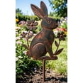 thumbnail image 1 of Bird And Wildflower Metal Garden Stake, 17.78X5Inch, Weather Resistant Metal Stakes, For Garden, Featuring Rabbit And Flower Designs, For Patios, 1 of 9