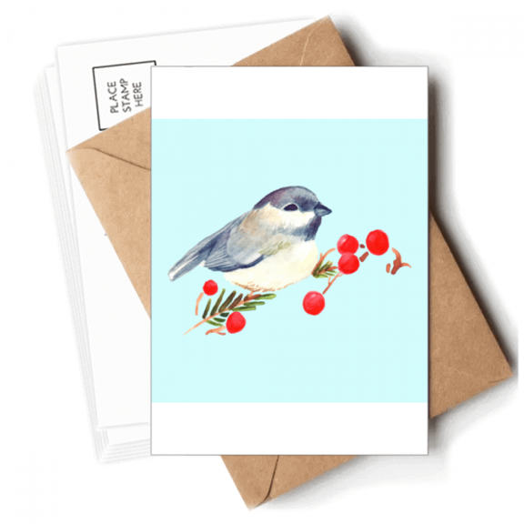 Bird Animal Magpie Grayhead Postcards Envelopes Blank Note Cards Mailing