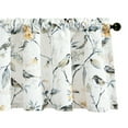 thumbnail image 1 of VOGOL Bird Animal Printed Window Valances, Rod Pocket Light Filtering Curtains for Room Kitchen, W52xL18 inch, Grey, 1 of 6