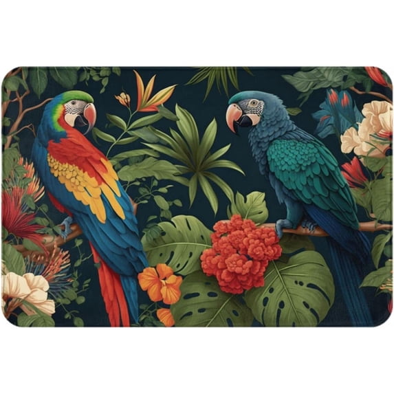 Bird Animal Welcome Mat Parrot Door Mat Indoor Entrance Non Slip Absorbent Doormats Soft Bath Rugs Floor Mats Area Rugs for Home Kitchen Patio Home Decor 30x18 inch