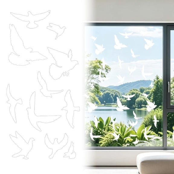 Bird Anti-Collision Window Stickers, Bird Window Strike Prevention, Bird Collision Prevention Glass Decals, Decorative Bird Stickers, Static Window Stickers For Birds, Bird Window Decals for Home,B