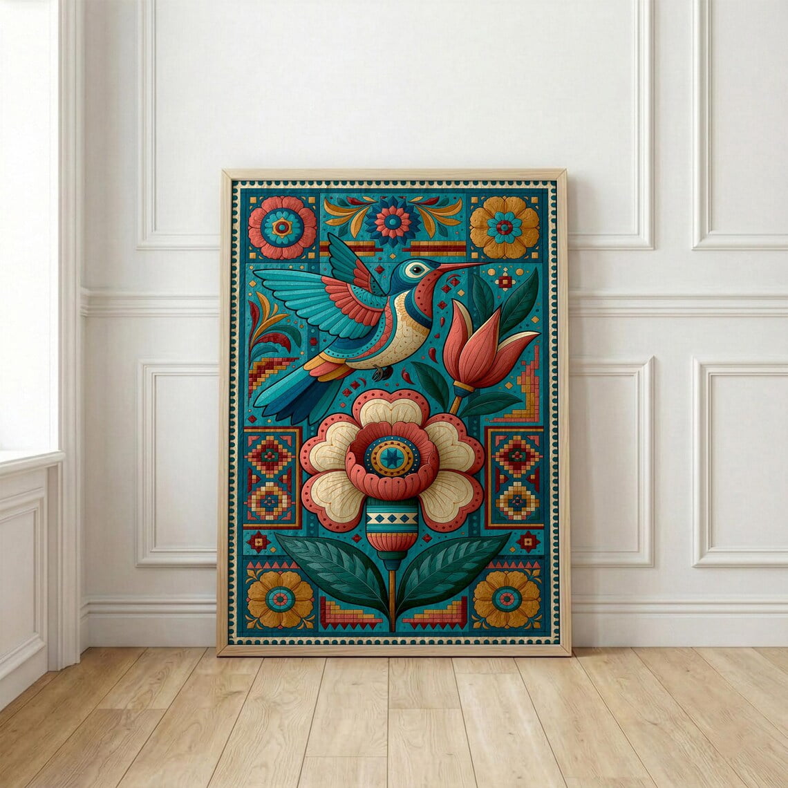 Bird Art Hummingbird Mexican Folk Art Mexican Folk Art Poster , Poster ...