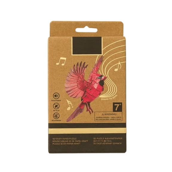 Bird Assembling Kit - Diy Cardboard Model Building Set, 3D Puzzle Craft With Realistic Design, For Teens And S