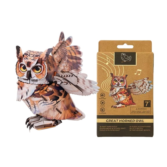 Bird Assembly Kit, DIY Birds 3D Paper Animal Model Puzzle with Call Sound, Unique Paper Model Kits for Adult Teens Hobbyists, Home Office Desk Display Decor, for Bird Lovers