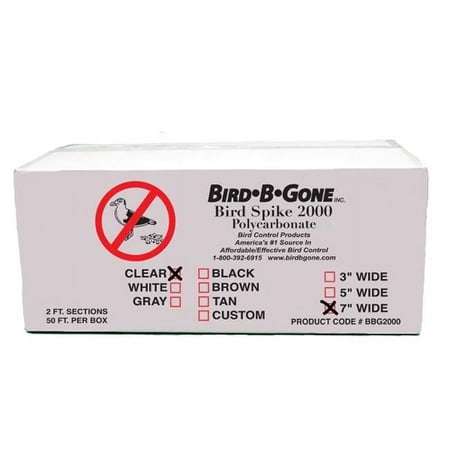 Bird-B-Gone Bird Spike 2000 7 " W Spike Twenty-Five 2 ' Sections Per Box