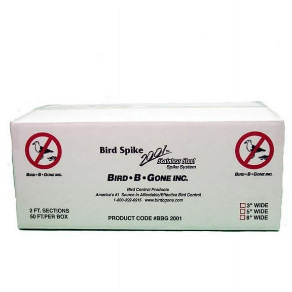 Bird B Gone MMBBG2001-8/50 8in- 50ft. Stainless Steel Bird Spikes