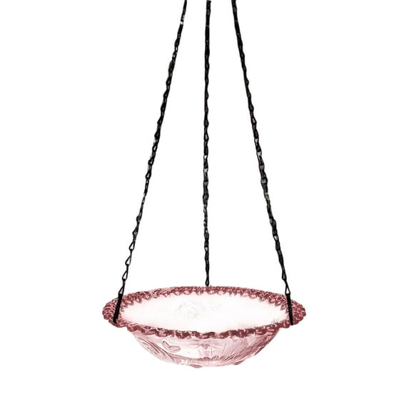 Bird Bath Bowl Birdbaths For Outdoors Metal Birdhouse Hanger Decorative Hangable For Backyard Birdwatching Patio Viewing Observation Apartment Window 1pc