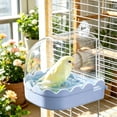 thumbnail image 1 of Bird Bath Box for Cage, Hanging Bird Bath Tub for Parakeet Cockatiel Lovebird Budgie Finch, Splash Guard Bird Bath with Clear Window, Indoor Bird Cage Bath Accessories, 1 of 6