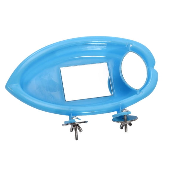 Bird Bath Box with Mirror, Plastic Cage Accessory for Budgies and Parakeets, Dual Function for Bathing and Feeding