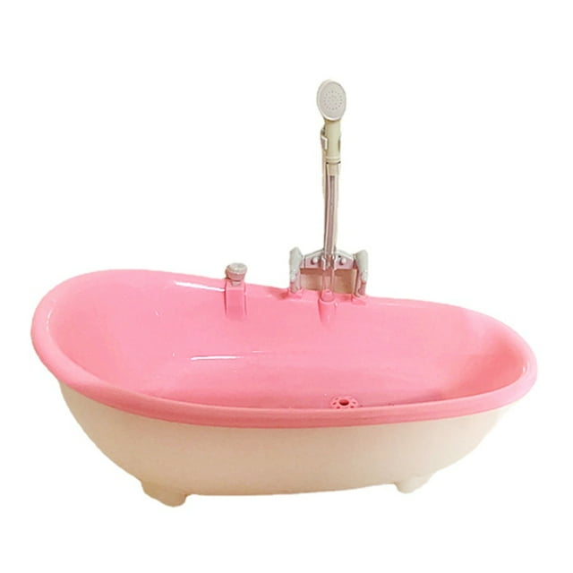 Bird Bath Cockatiel Plastic Bathtub with Spray Water Function Birdcage Shower