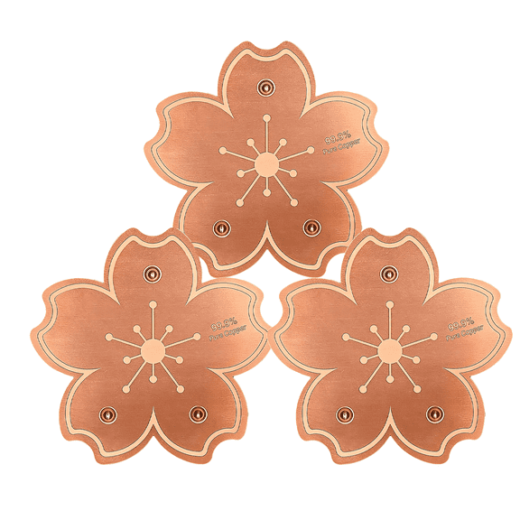 Bird Bath Copper Disk, 0.6mm Reinforced 99.99% Pure Copper Cleaning Disk with Triple-Point Support for Physical Safe Clean Water All-Season, Universal Fit for Outdoor Birdbaths, Bowl, Bird Bath Solar