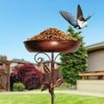 thumbnail image 1 of Bird Bath Feeder with Adjustable Height, Rustproof Iron Birdbath for Outdoors, Flexible Design for Garden, Yard, and Patio, Easy to Clean and Maintain for Bird Lovers, 1 of 7