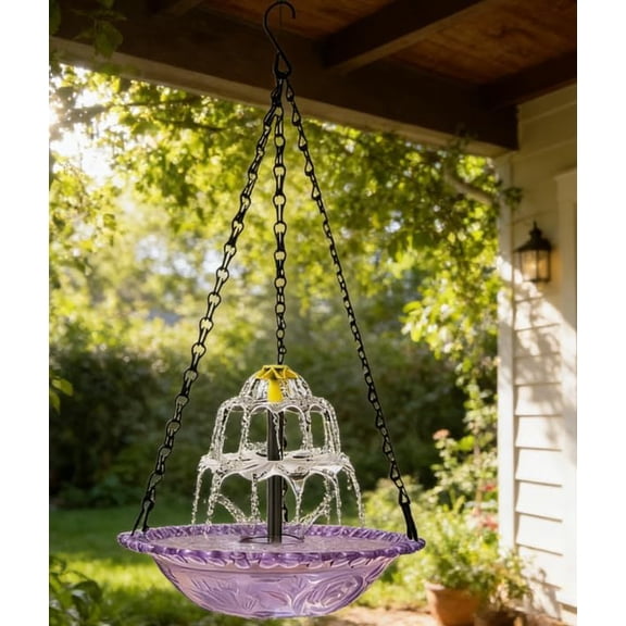 Bird Bath Fountain Birdbath Fountain Solar Powered Hanging Design for Outdoor Garden Backyard Decoration
