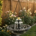 thumbnail image 1 of Bird Bath Fountains Solar Power Cascade Hanging Bird Bath for Backyard Yard and Lawn Decoration, 1 of 5
