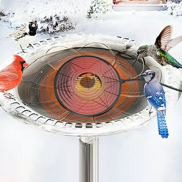 Bird Bath Heater,Birdbaths De-Icer,Birdbath Water Heater Deicer with Thermostatically Controlled,Heated Bird Bath Deicer Suitable for Birdbath Farm Livestock Drinking Outdoors in Winter