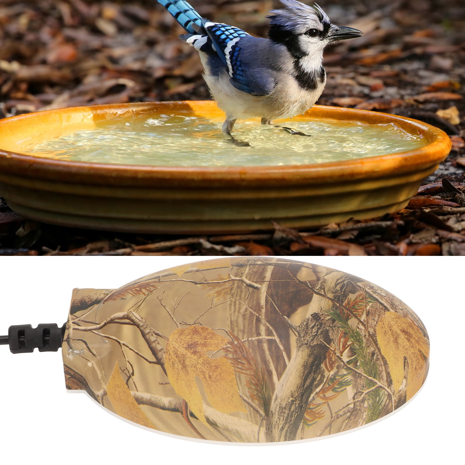 Bird Bath Heater,Thermostatically Controlled Birdbaths Deicer Safe Plug