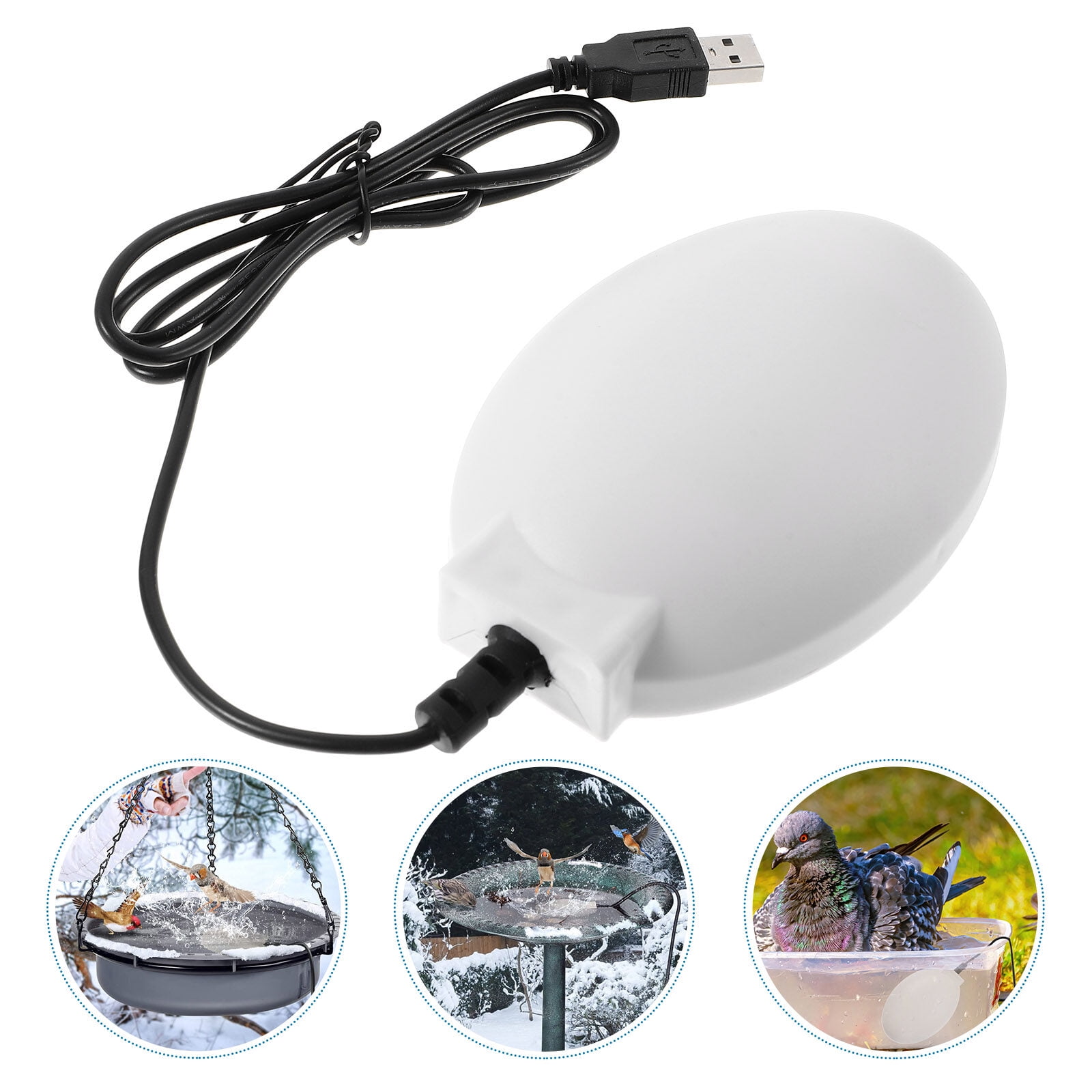 Bird Bath Heater for Outdoors in Winter, 15W Bird Bath Warm Heater