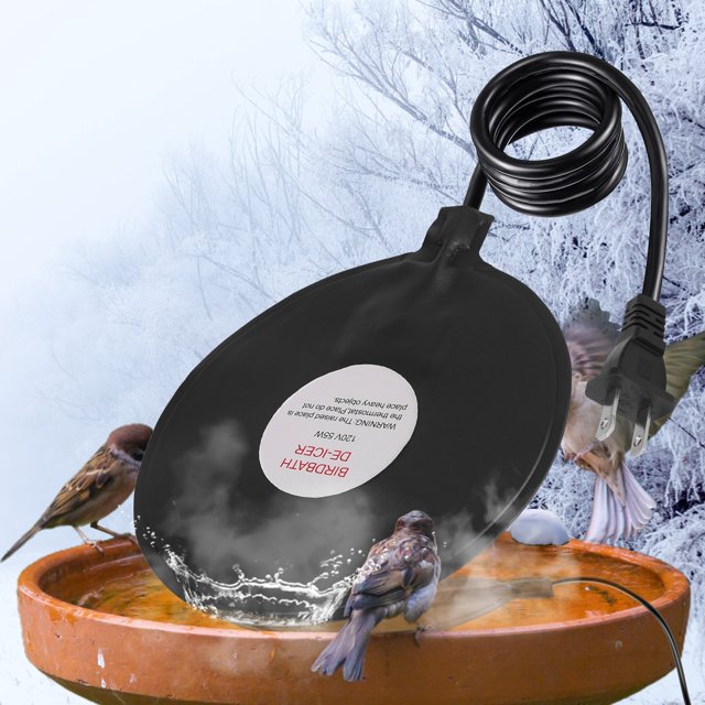 Bird Bath Heater, iMounTEK 6.49in Bird Bath Deicer Outdoor Winter Water