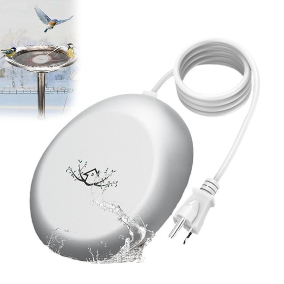 Bird Bath Heaters for Outdoors in Winter, 10ft Cord 80w Birdbath Water Heater with Thermostatically Control, Aluminum Bird Bath Pond Deicer for Heated Chicken Duck Farm