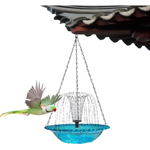 Bird Bath Solar Fountain Hangable for Garden Patio