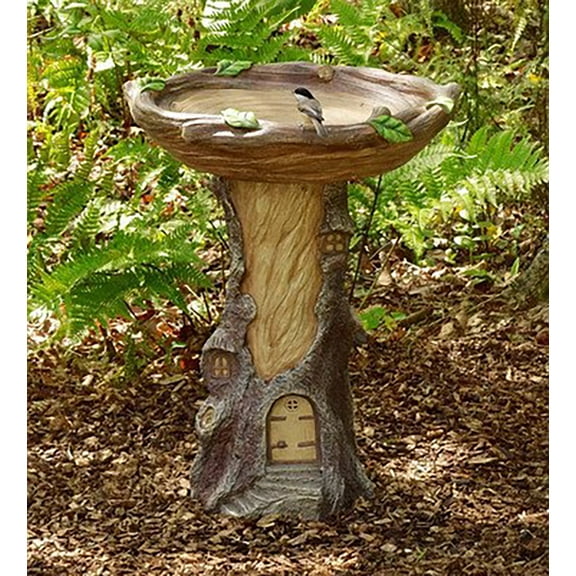Bird Bath,Standing Bird Feeder,Bird Bath Bowl For Garden,Resin Bird Feeders On A Pedestal,Brown Pedestal Handmade,Bird Bath For Outdoors, Standing Resin Bird Feeders(C)