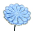 thumbnail image 1 of Bird Bath for Outside,Ceramics Bee Watering Station Bowl with Metal Stake,Flower Shaped Bee Bath for Garden,Yard & Lawn Decor,Light Blue, 1 of 6