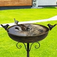 thumbnail image 1 of Bird Baths for Outdoor, 40 Inch High Vintage Metal Bird Bath with Cast Iron Bird Statues FreestandingBird Baths Birdfeeder Bowl for Outdoors Tray Patio Yard Lawn Decor, 1 of 15